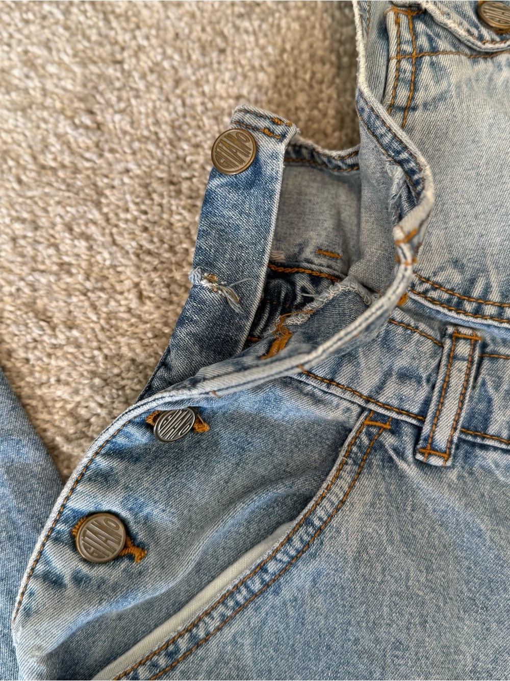 Vintage 90s GITANO Light Blue Denim Overalls - Picture 3 of 14